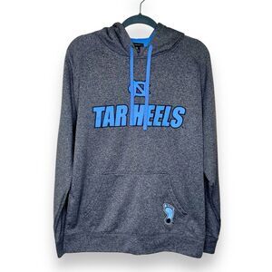 Champion Elite North Carolina Tar Heels Gray Tech Hoodie Sweatshirt Men Medium